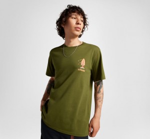 Converse All Star Tree T-shirt Zielone | 460281-LAK