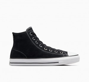 Converse CONS Chuck Taylor All Star Pro Zamszowe Czarne Czarne Białe | 902386-GSV