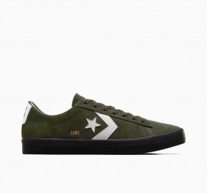 Converse CONS PL Vulc Pro Zamszowe Zielone Białe Czarne | 904387-PYB