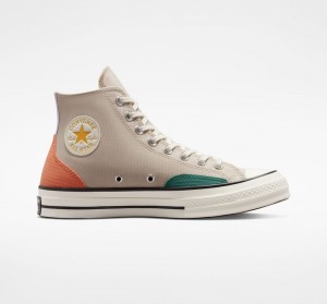 Converse Chuck 70 Color Block Pomarańczowe | 359126-VEA