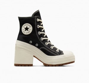 Converse Chuck 70 De Luxe Heel Czarne | 270153-SYH