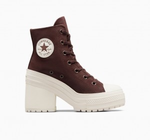 Converse Chuck 70 De Luxe Heel Zamszowe Brązowe | 395847-HPJ