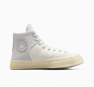 Converse Chuck 70 Marquis Skórzane Białe Szare | 805691-GNK