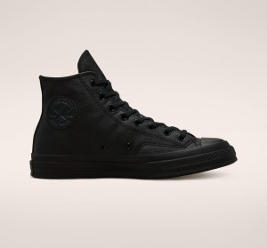 Converse Chuck 70 Tonal Skórzane Czarne Czarne Czarne | 820594-WND