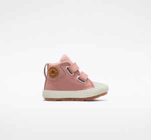 Converse Chuck Taylor All Star Berkshire Boot Easy-On Skórzane Różowe Różowe | 978421-LXE