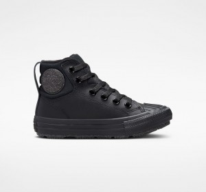 Converse Chuck Taylor All Star Berkshire Boot Skórzane Czarne Czarne Szare | 765329-HTS