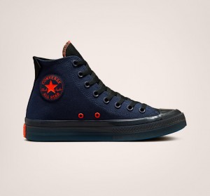 Converse Chuck Taylor All Star CX Stretch Płócienne Granatowe Czarne Mango | 219736-CLF