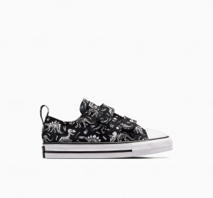 Converse Chuck Taylor All Star Easy-On Dinos Czarne Białe Białe | 540173-VNC