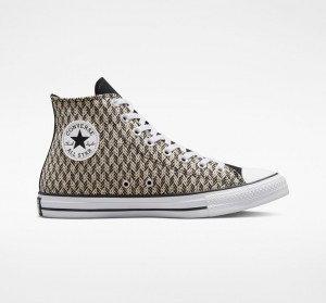 Converse Chuck Taylor All Star Herringbone Czarne Białe | 274593-JWI