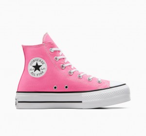 Converse Chuck Taylor All Star Lift Platformie Różowe Białe Czarne | 380152-OBW