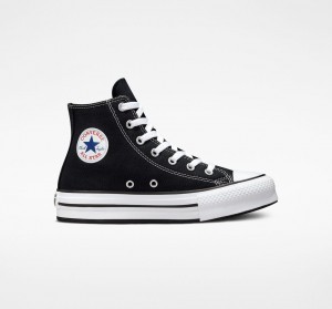 Converse Chuck Taylor All Star Lift Platformie Czarne Białe Czarne | 718954-OKW