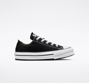 Converse Chuck Taylor All Star Lift Platformie Czarne Białe Czarne | 541793-PNJ