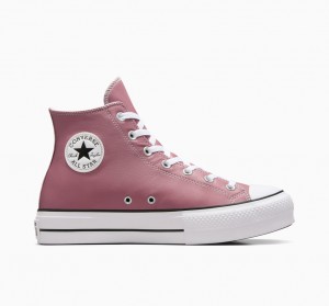 Converse Chuck Taylor All Star Lift Platformie Excess Materials Różowe Białe Czarne | 476902-VSE