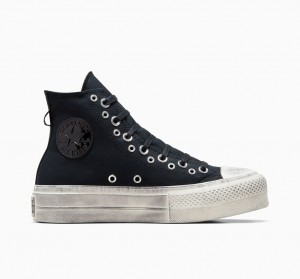 Converse Chuck Taylor All Star Lift Platformie Punk Czarne Czarne | 643925-NYO