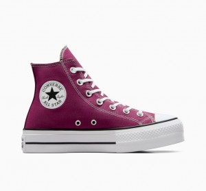 Converse Chuck Taylor All Star Lift Platformie Seasonal Color Białe Czarne | 178390-JEP