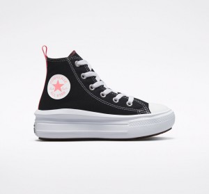 Converse Chuck Taylor All Star Move Platformie Czarne Różowe Białe | 781534-LXN