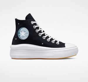 Converse Chuck Taylor All Star Move Platformie Celestial Czarne Żółte | 147569-NXM