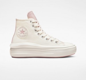 Converse Chuck Taylor All Star Move Platformie Tonal Materials Różowe | 510427-BKX