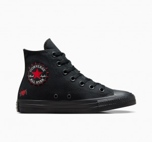 Converse Chuck Taylor All Star Rose Czarne Czerwone Zielone | 862354-VID