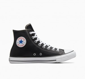 Converse Chuck Taylor All Star Skórzane Czarne | 108574-UOV