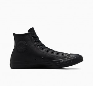 Converse Chuck Taylor All Star Skórzane Czarne | 120457-YRA