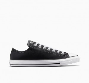 Converse Chuck Taylor All Star Skórzane Czarne | 584129-YLD