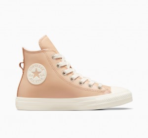 Converse Chuck Taylor All Star Skórzane Faux Fur Lining Epic Dune / Egret / Egret | 293154-KQP