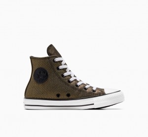 Converse Chuck Taylor All Star Sparkle Czarne Złote Białe | 082165-CBK