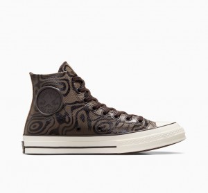 Converse Converse x Wonka Chuck 70 Chocolate Swirl Brązowe | 068312-PQC