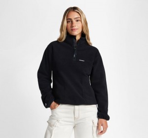 Converse Counter Climate Polar Fleece Half-Zip Popover Czarne | 826541-RYT