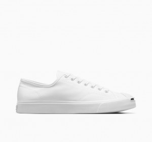 Converse Jack Purcell Białe Białe Czarne | 204365-UXF