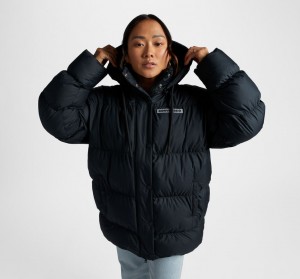 Converse Oversized Super Puffer Jacket Czarne | 027864-URN