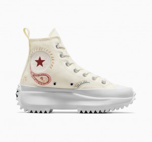 Converse Run Star Hike Platformie Crafted Czerwone Białe | 549287-LHS