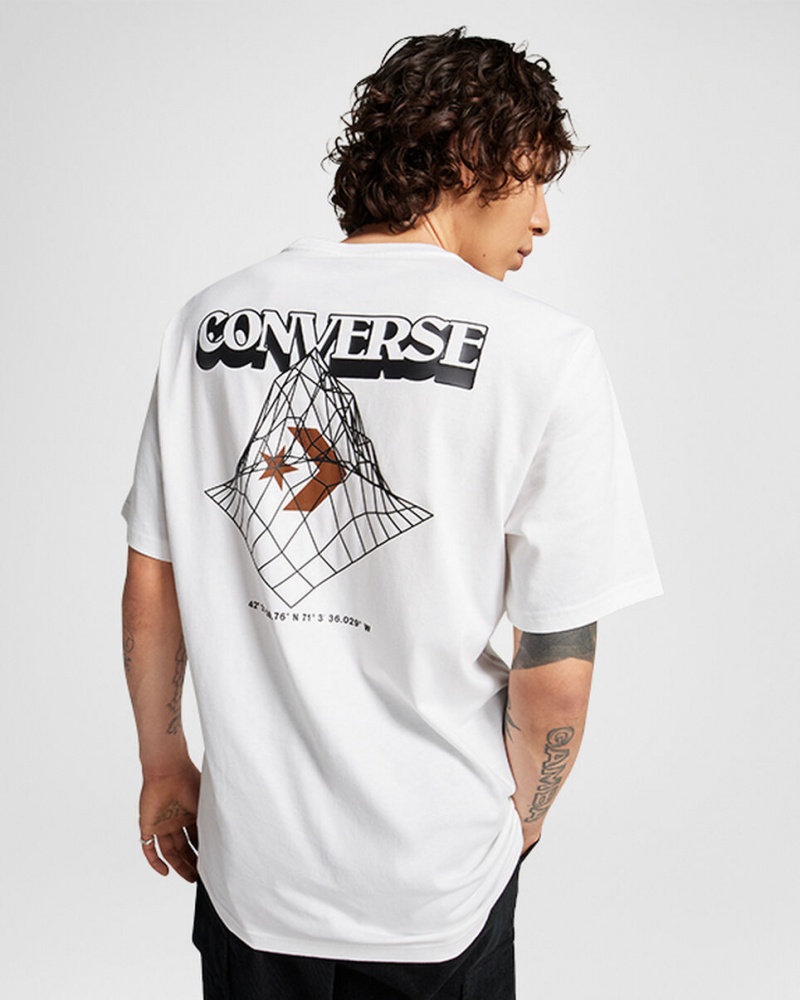 Converse All Star Mountain T-Shirt Białe | 678431-IAU