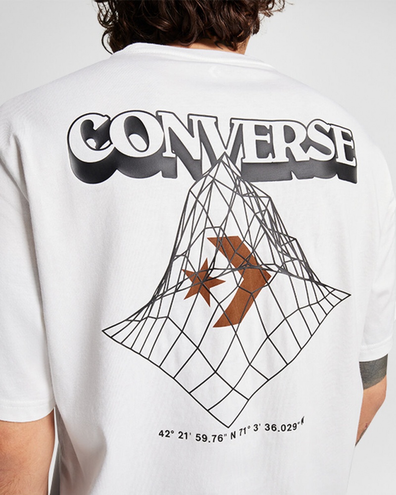 Converse All Star Mountain T-Shirt Białe | 678431-IAU