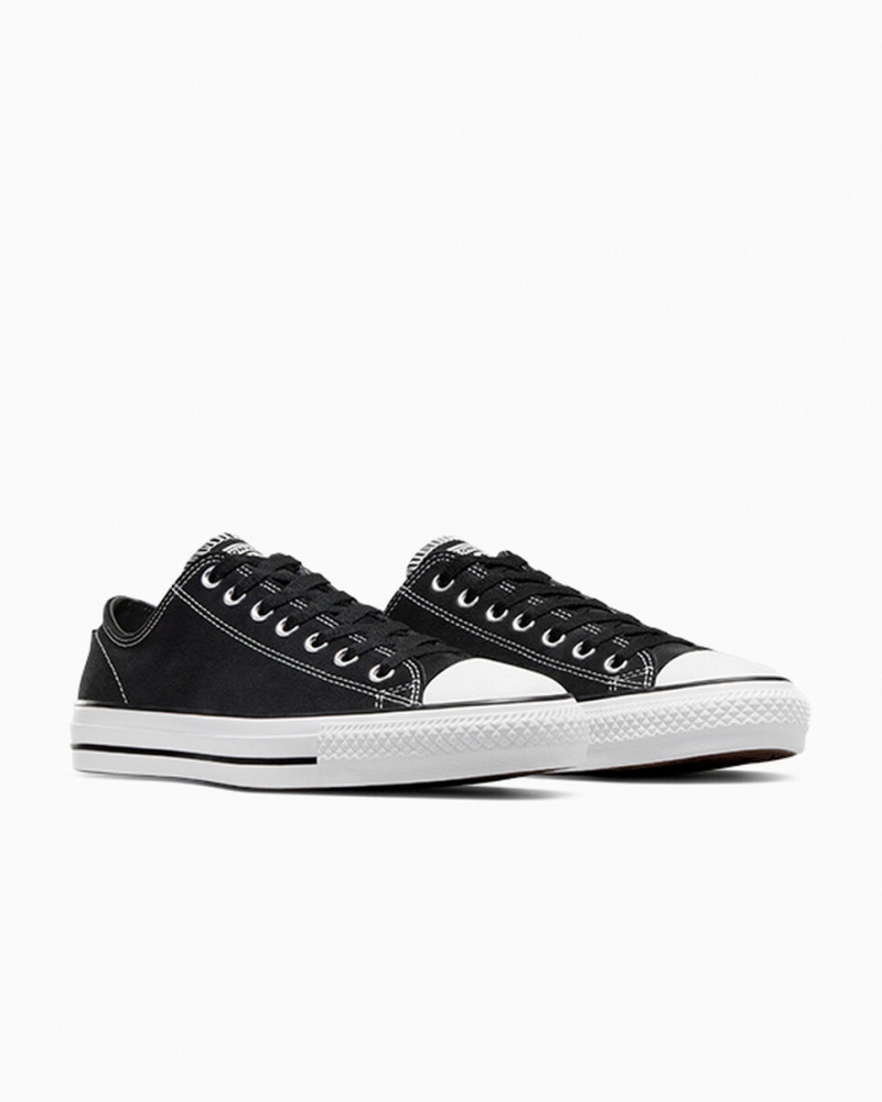 Converse CONS Chuck Taylor All Star Pro Zamszowe Czarne Czarne Białe | 509624-DSA