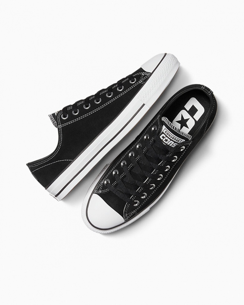 Converse CONS Chuck Taylor All Star Pro Zamszowe Czarne Czarne Białe | 509624-DSA