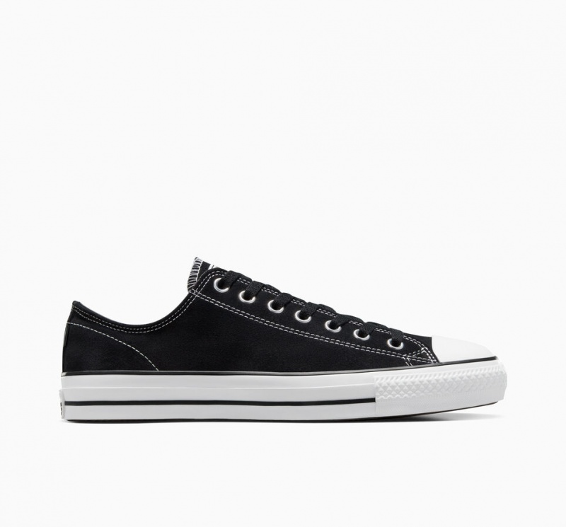 Converse CONS Chuck Taylor All Star Pro Zamszowe Czarne Czarne Białe | 509624-DSA