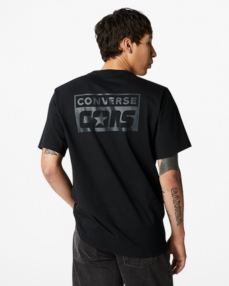 Converse CONS Grafiką T-Shirt Czarne | 658921-UGL