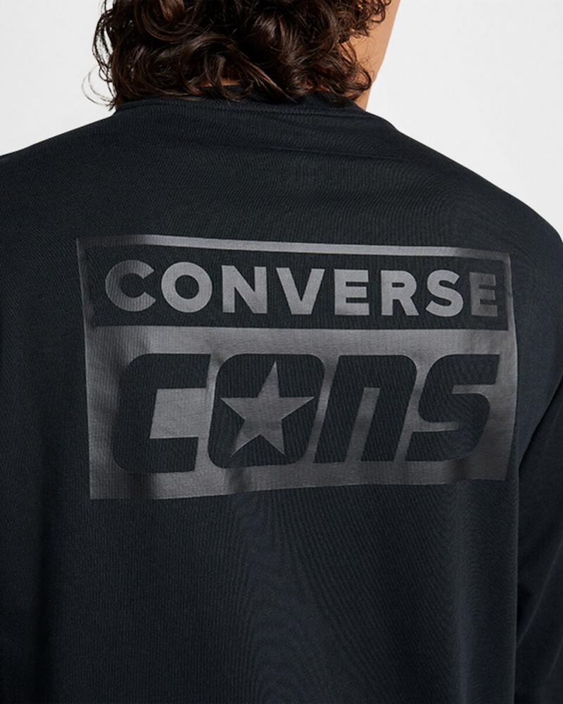 Converse CONS Long Sleeve T-Shirt Czarne | 140683-FPO