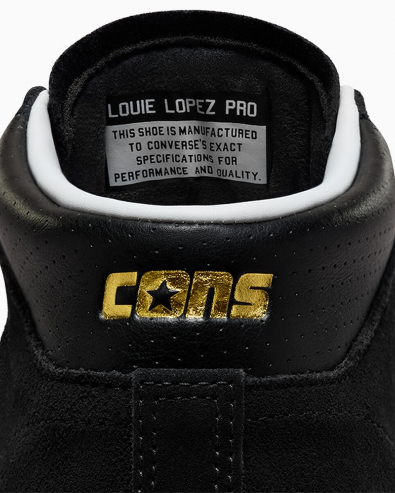 Converse CONS Louie Lopez Pro Mid Czarne Czarne Białe | 308472-FUG