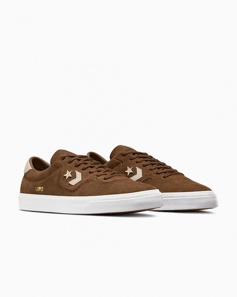 Converse CONS Louie Lopez Pro Zamszowe Brązowe | 163792-MED