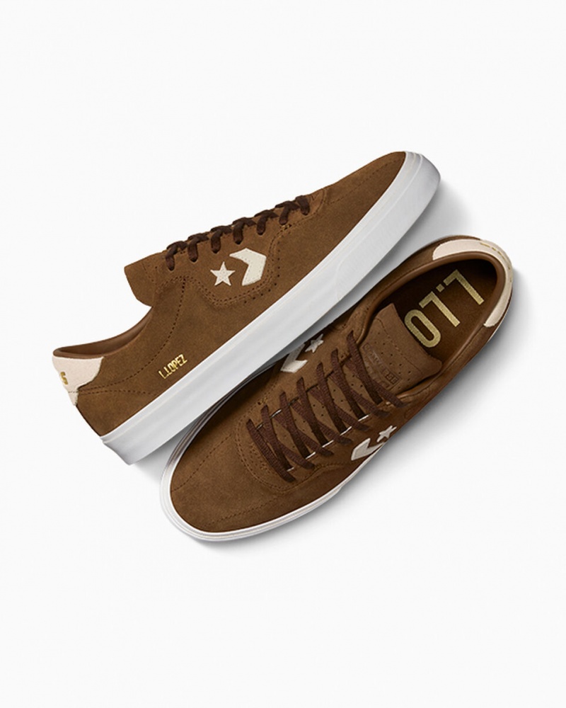 Converse CONS Louie Lopez Pro Zamszowe Brązowe | 163792-MED