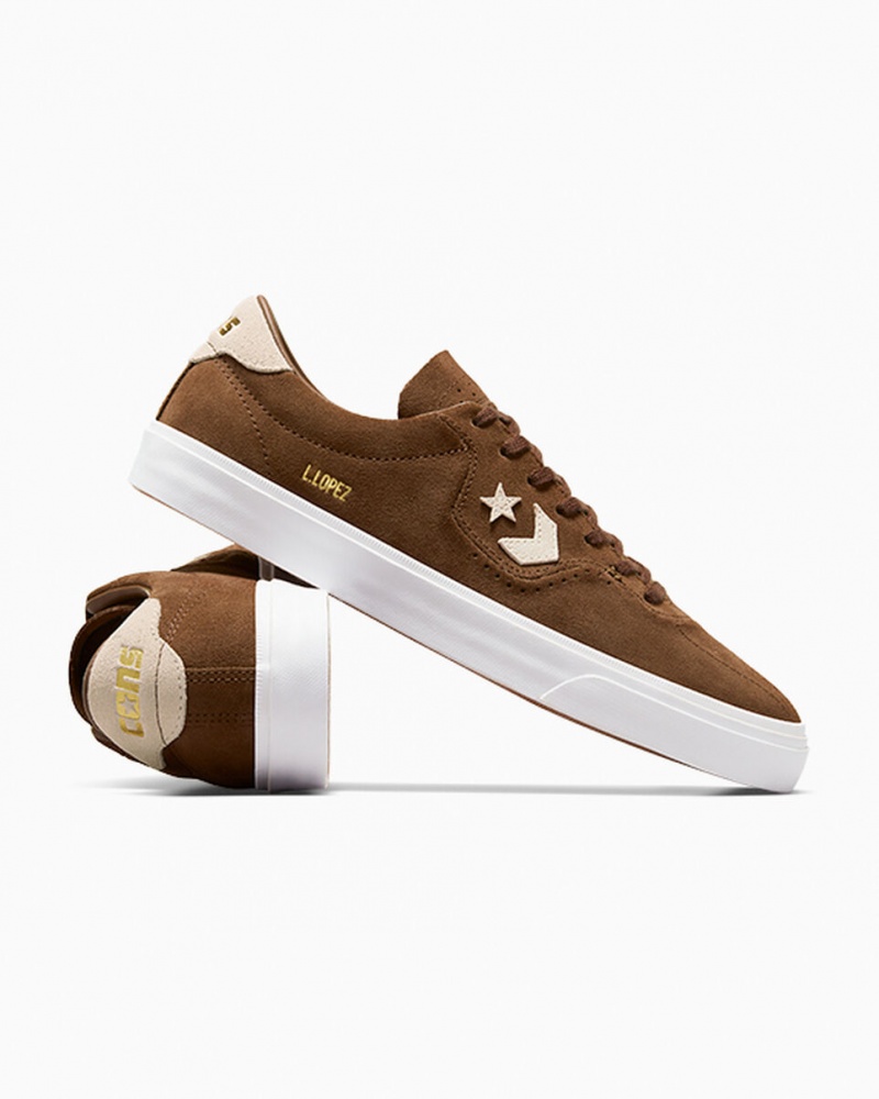 Converse CONS Louie Lopez Pro Zamszowe Brązowe | 163792-MED