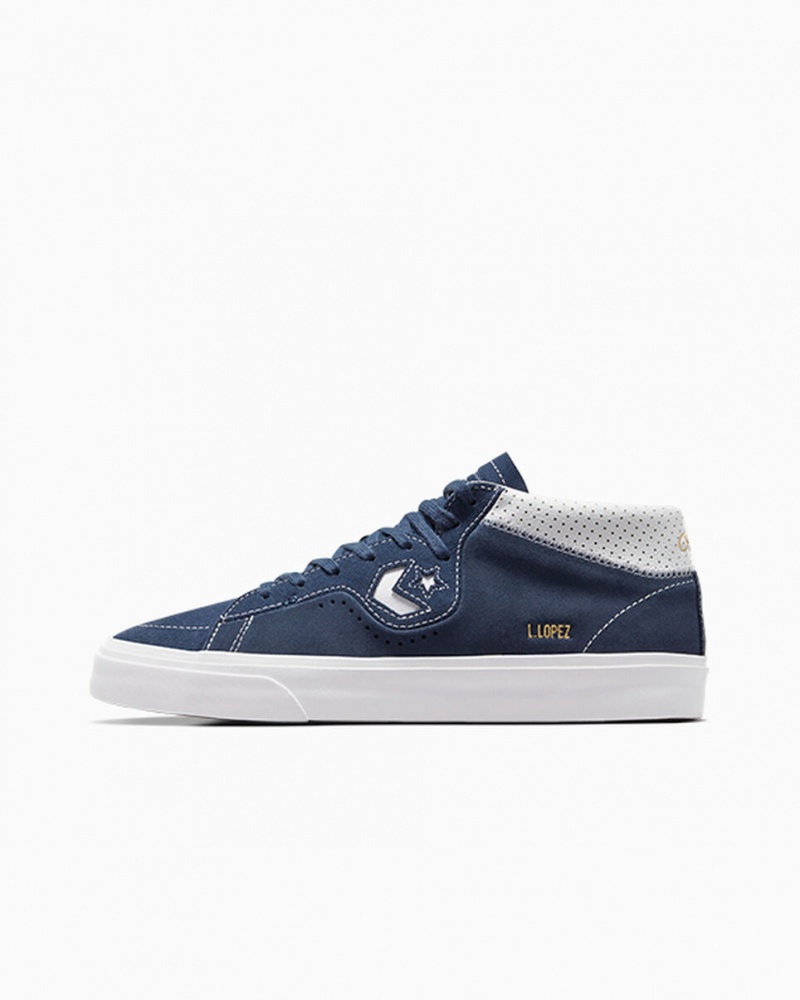 Converse CONS Louie Lopez Pro Zamszowe Granatowe Białe Granatowe | 518394-SQR