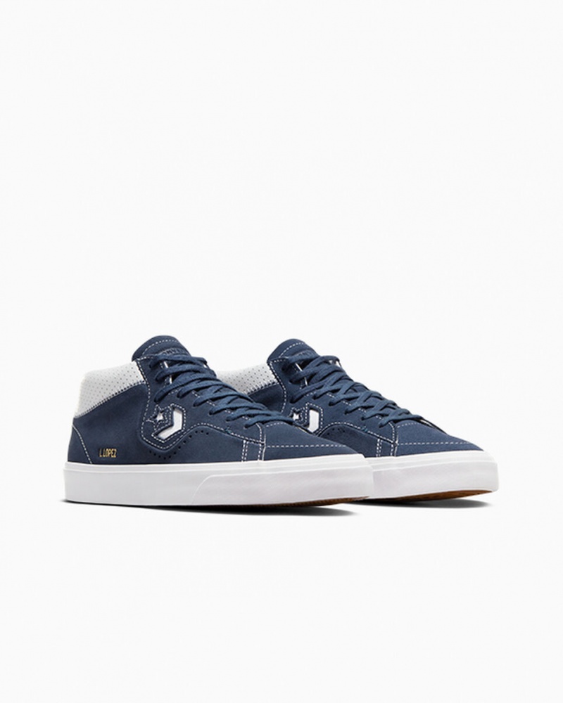 Converse CONS Louie Lopez Pro Zamszowe Granatowe Białe Granatowe | 518394-SQR