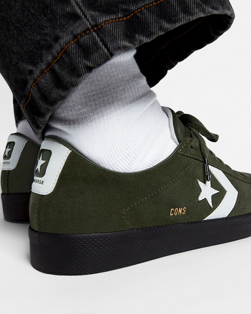 Converse CONS PL Vulc Pro Zamszowe Zielone Białe Czarne | 952074-WLX