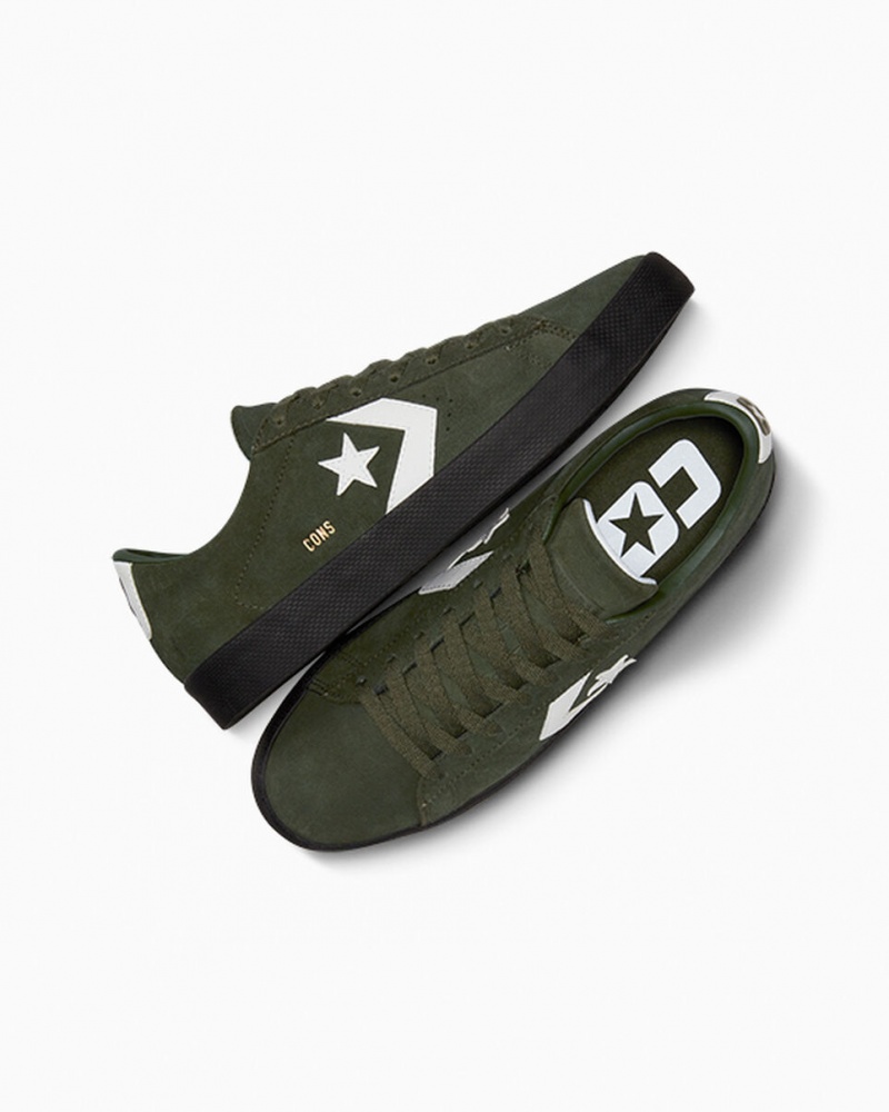 Converse CONS PL Vulc Pro Zamszowe Zielone Białe Czarne | 952074-WLX