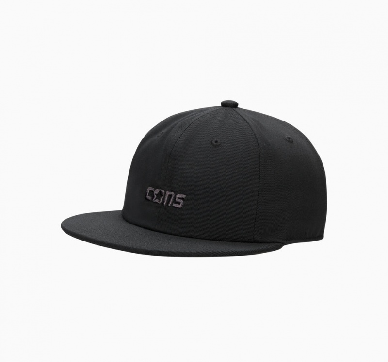 Converse CONS Six Panel Baseball Hat Czarne | 874320-RMK