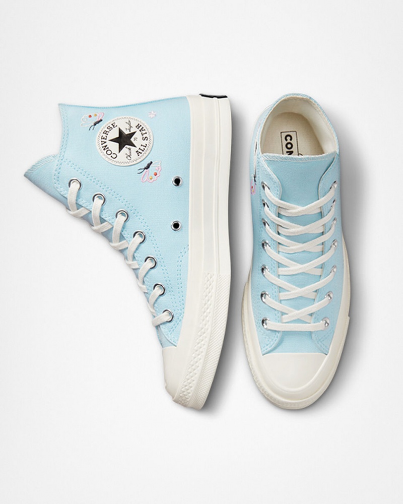 Converse Chuck 70 Butterfly Wings Niebieskie Czarne | 738945-WSU